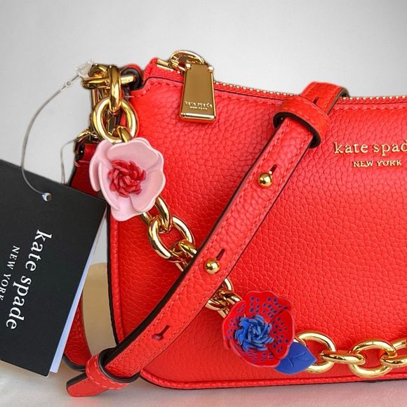 kate spade Handbags - NWT Kate Spade Jolie Novelty Flower Convertible Crossbody & Mod Square Studs